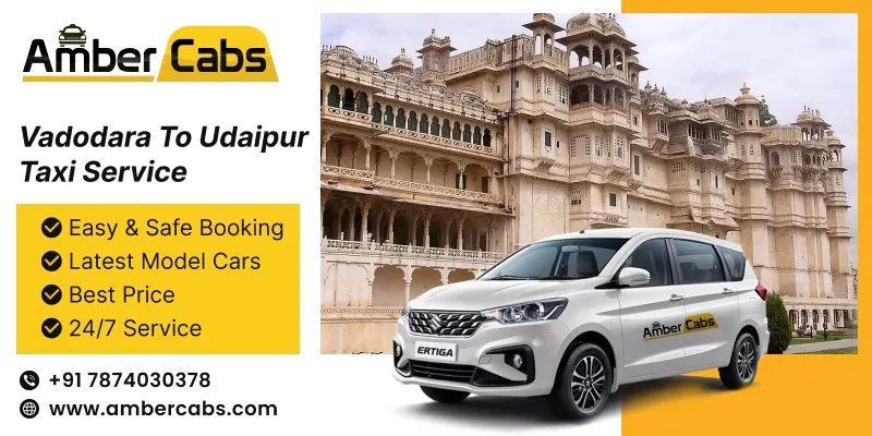 Vadodara to Udaipur Taxi Service